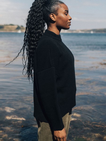 Black Eyre Knit Jumper Finisterre