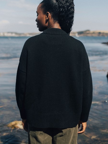 Black Eyre Knit Jumper Finisterre