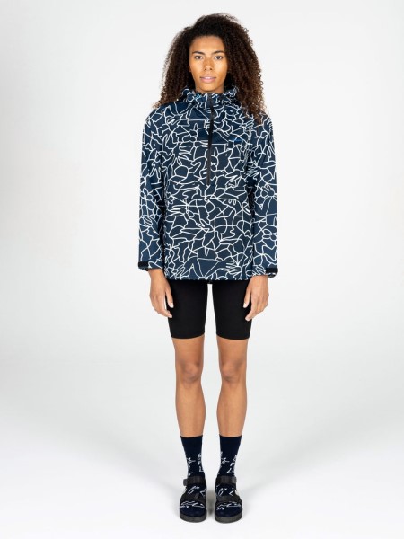 Finisterre Navy Mosaic Women's Lucas Beaufort x Finisterre Rainbird Smock
