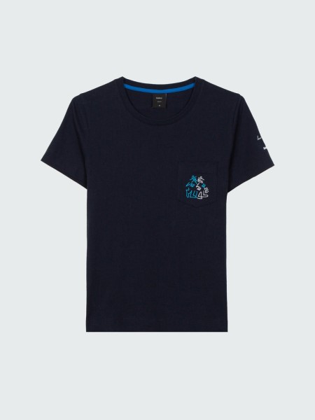 Finisterre Women's Lucas Beaufort Finisterre Short Sleeve T-Shirt Navy