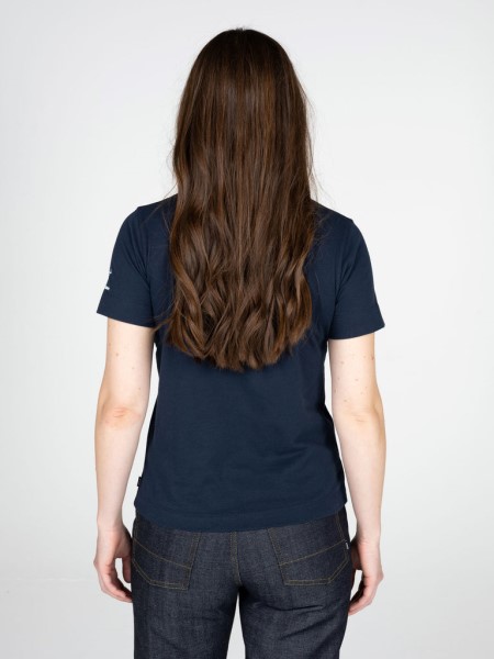 Finisterre Women's Lucas Beaufort Finisterre Short Sleeve T-Shirt Navy