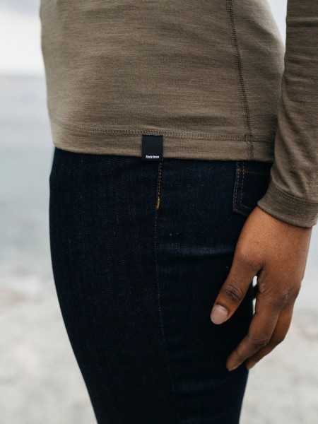 Zephyr Merino Wool Roll Neck Base Layer Finisterre Olive