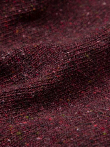 Farne Roll Neck Knit Jumper Finisterre Bordeaux Red