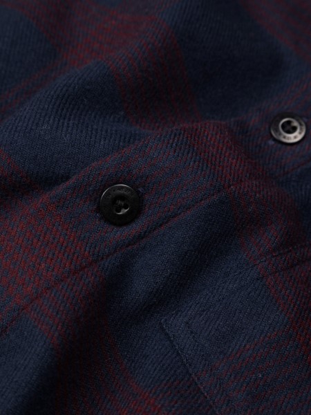 Burgundy Check Finisterre Point Shirt