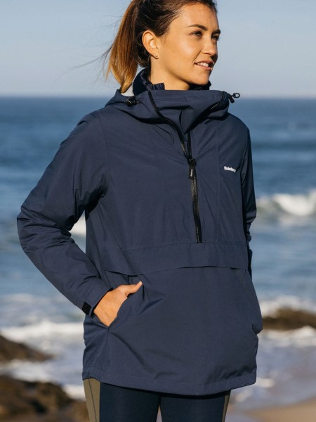 The Rainbird Waterproof Smock Jacket Senna Blue Finisterre