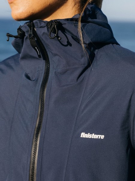 The Rainbird Waterproof Smock Jacket Senna Blue Finisterre
