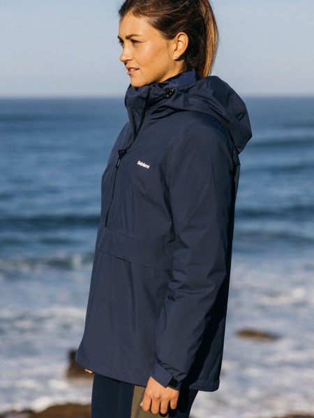 The Rainbird Waterproof Smock Jacket Senna Blue Finisterre