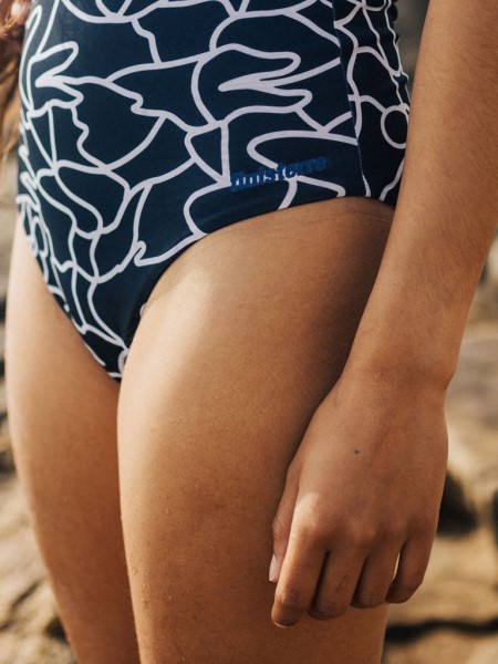 Finisterre Navy Mosaic Lucas Beaufort Finisterre Anella Reversible Swimsuit