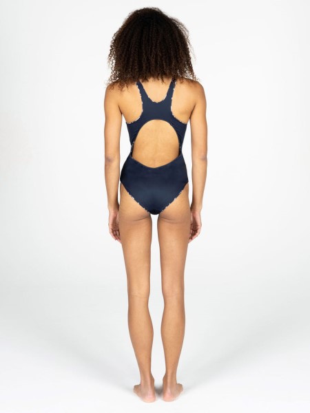 Finisterre Navy Mosaic Lucas Beaufort Finisterre Anella Reversible Swimsuit