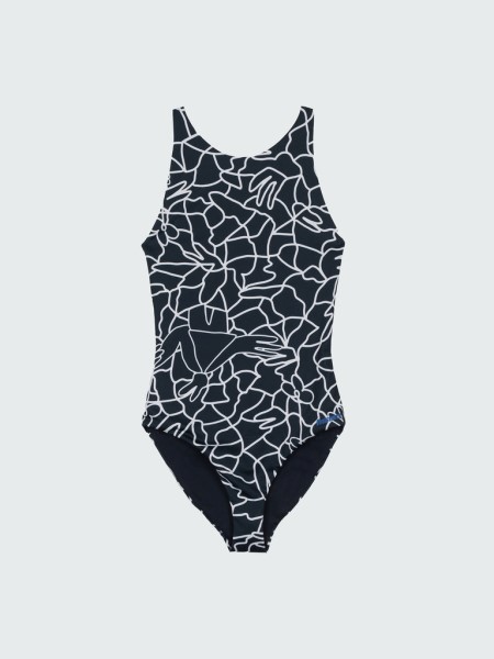Finisterre Navy Mosaic Lucas Beaufort Finisterre Anella Reversible Swimsuit