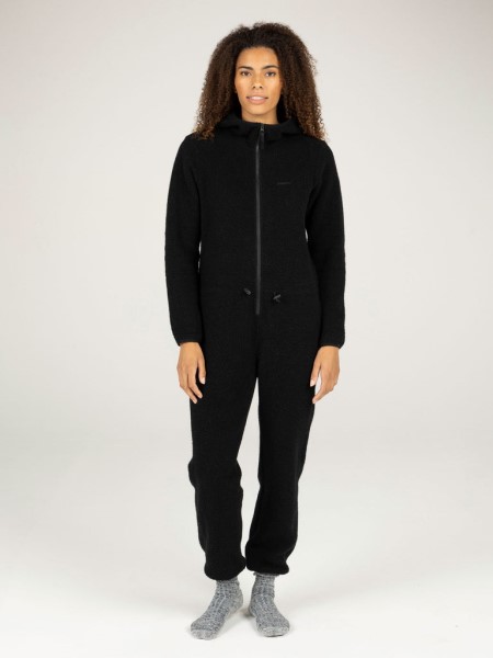 Finisterre Black Budock Fleece Jumpsuit