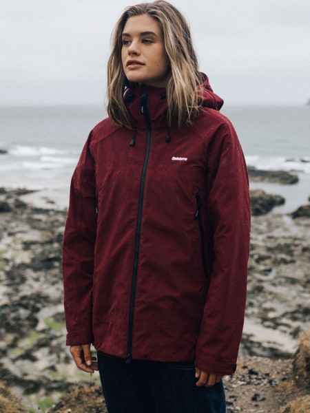 Finisterre Women's Stormbird Waterproof Jacket Dark Burgundy