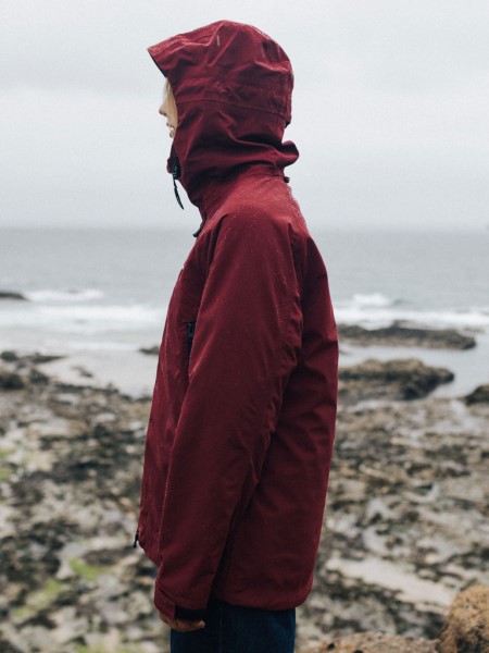 Finisterre Women's Stormbird Waterproof Jacket Dark Burgundy