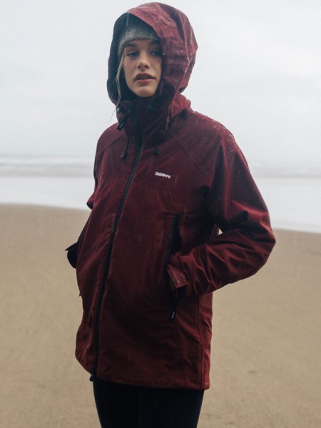 Finisterre Women's Stormbird Waterproof Jacket Dark Burgundy