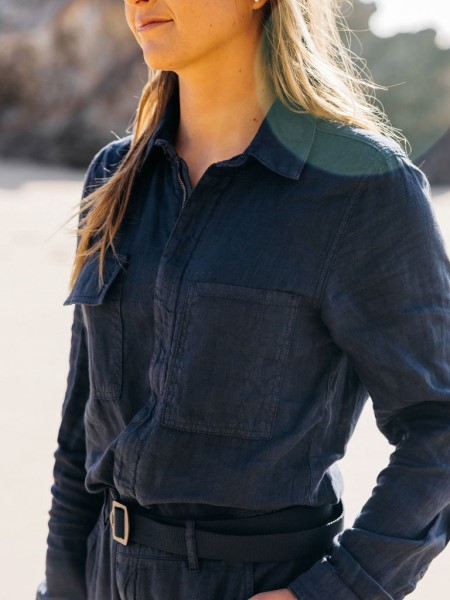 Finisterre Pennan Linen Zip Jumpsuit