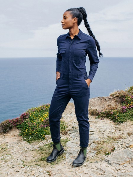 Pennan Zip Jumpsuit Navy Finisterre