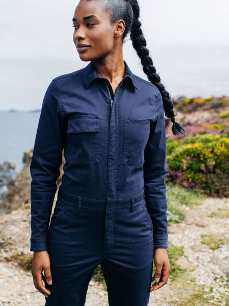 Pennan Zip Jumpsuit Navy Finisterre