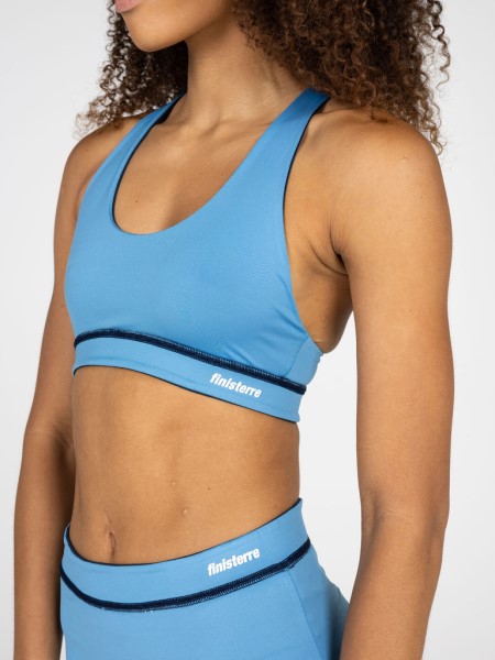 Navy/Riviera Anella Reversible Crop Bikini Top Finisterre