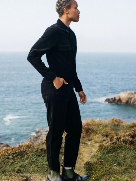 Cord Pennan Zip Jumpsuit Black Finisterre