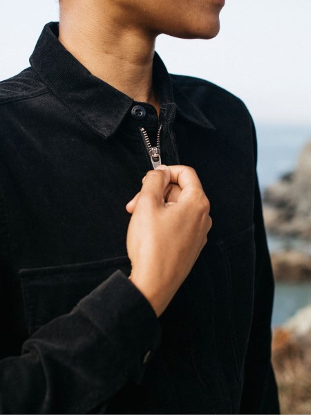 Cord Pennan Zip Jumpsuit Black Finisterre