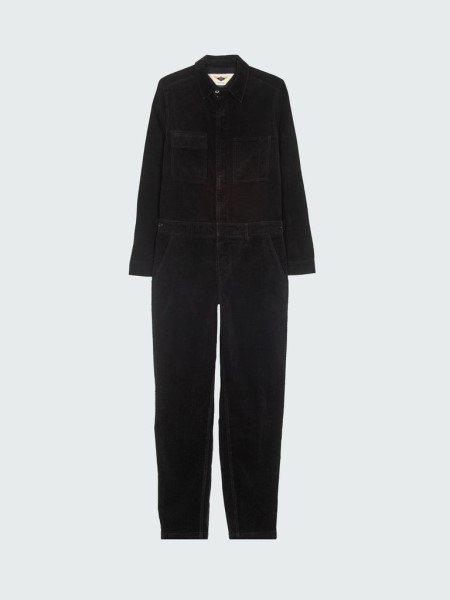 Cord Pennan Zip Jumpsuit Black Finisterre