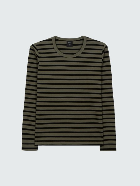 Eldon Long Sleeve T-Shirt Olive/Black Finisterre