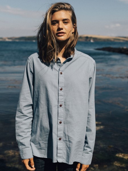 Wren Shirt Finisterre Blue Steel