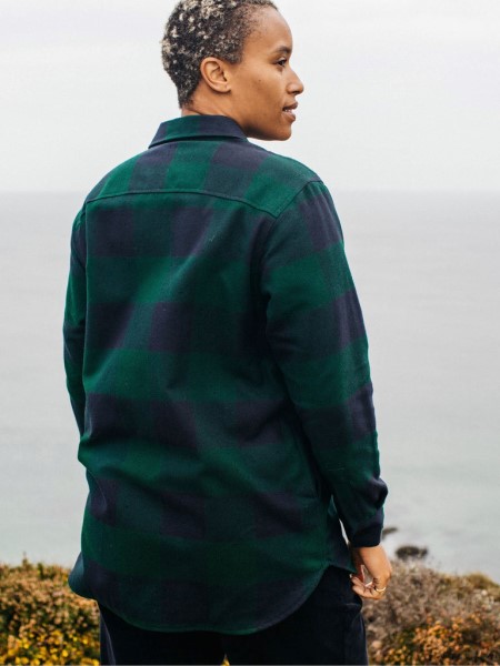 Navy Check Wanson Overshirt Finisterre