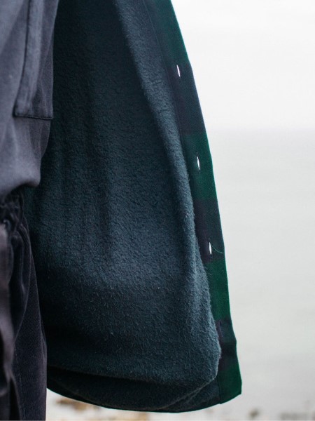 Navy Check Wanson Overshirt Finisterre