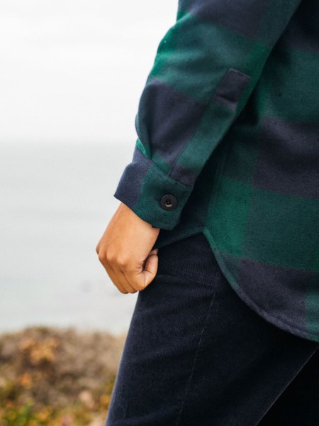 Navy Check Wanson Overshirt Finisterre