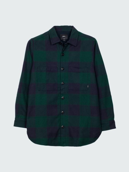 Navy Check Wanson Overshirt Finisterre