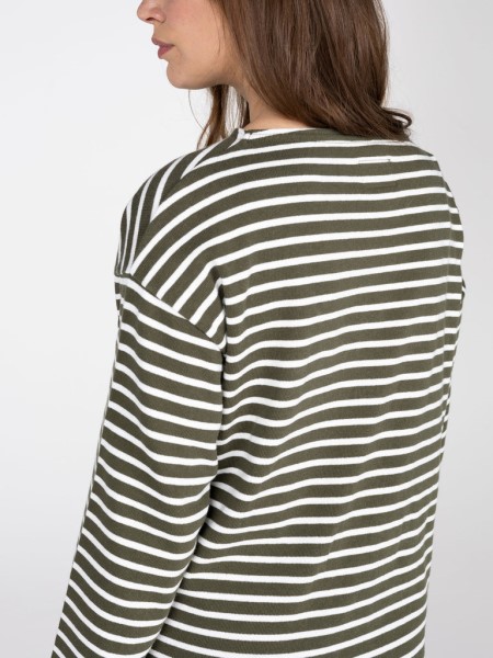 Olive/Ecru Dutson Long Sleeve T-Shirt Finisterre