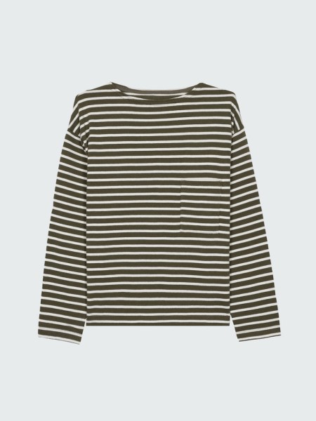 Olive/Ecru Dutson Long Sleeve T-Shirt Finisterre