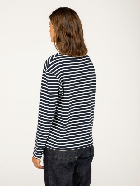 Navy/White Dutson Slim Long Sleeve Top Finisterre