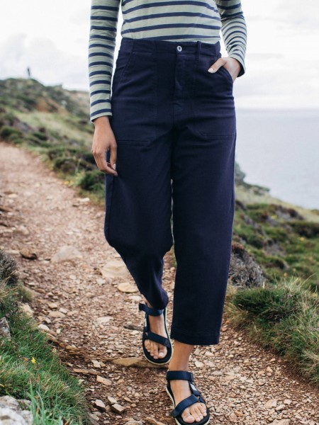 Navy Finisterre Yarrel Canvas Trouser