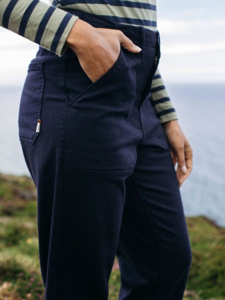 Navy Finisterre Yarrel Canvas Trouser