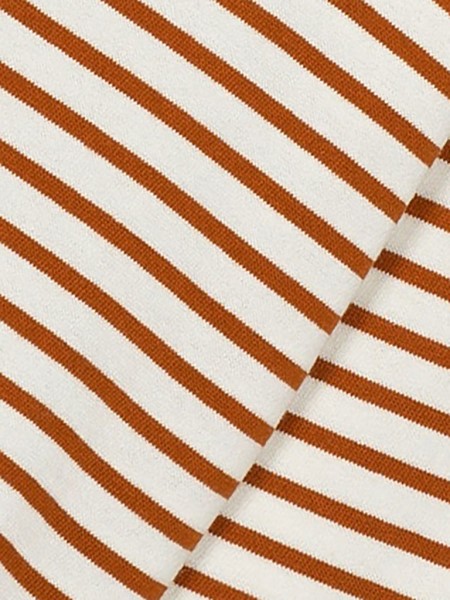 Dutson Slim Long Sleeve Top Finisterre Copper/Ecru