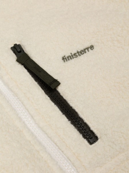 Ecru Finisterre Hegen 1/4 Zip Wool Fleece