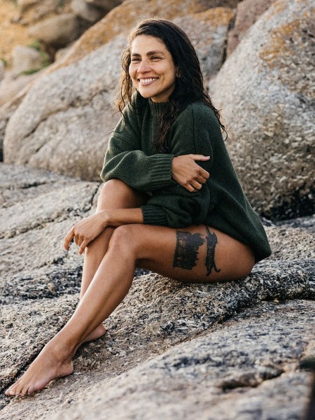 Dark Olive Eyre Knit Jumper Finisterre