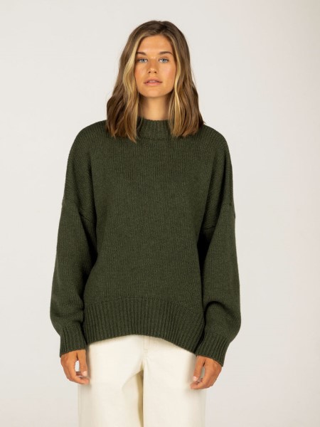 Dark Olive Eyre Knit Jumper Finisterre