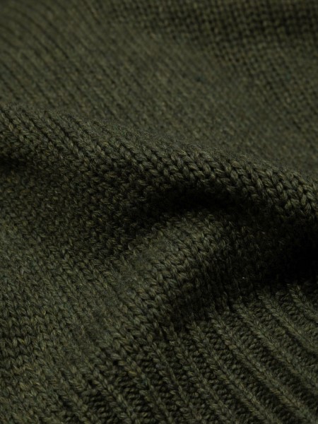Dark Olive Eyre Knit Jumper Finisterre