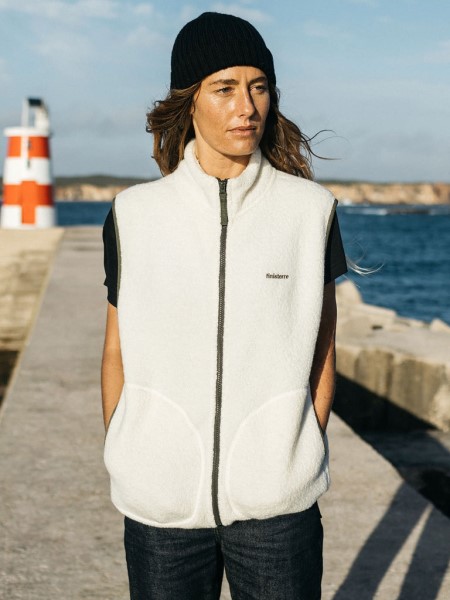 Ecru Finisterre Hegen Wool Gilet