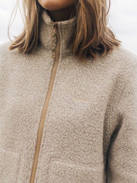 Budock Wool Zip Through Fleece Oatmeal Finisterre