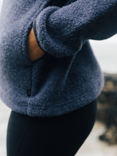 Finisterre Budock Wool Smock Fleece Dark Ozone