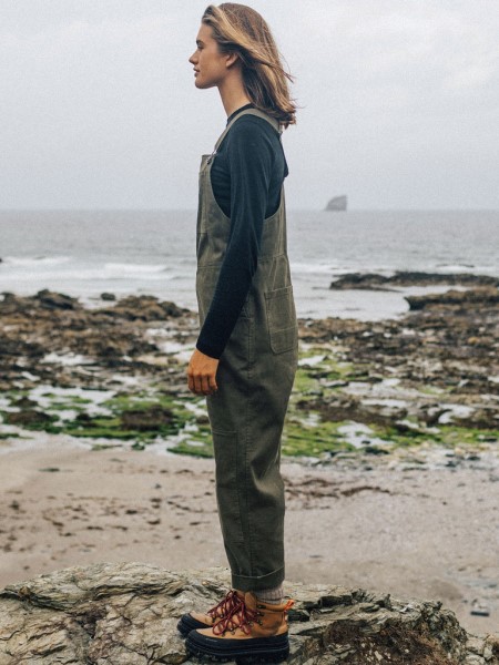 Dark Olive Moffat Workwear Dungarees Finisterre