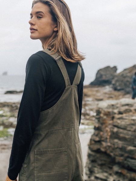 Dark Olive Moffat Workwear Dungarees Finisterre