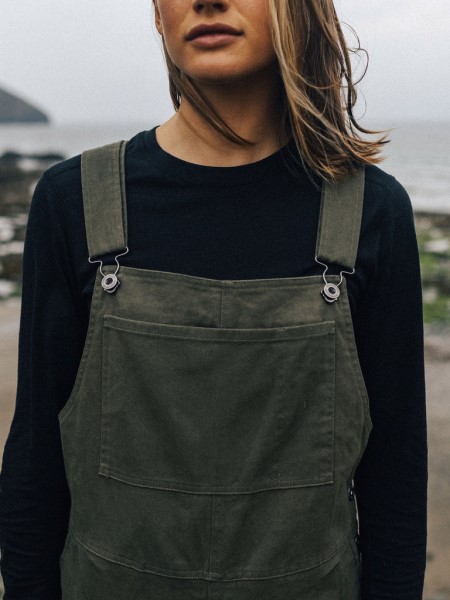 Dark Olive Moffat Workwear Dungarees Finisterre