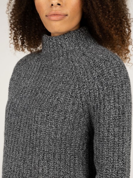 Bly Funnel Neck Jumper Finisterre Anthracite