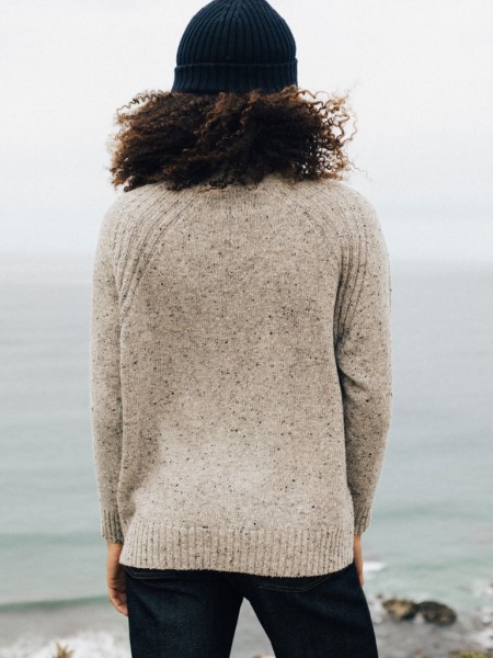 Oatmeal Farne Roll Neck Knit Jumper Finisterre