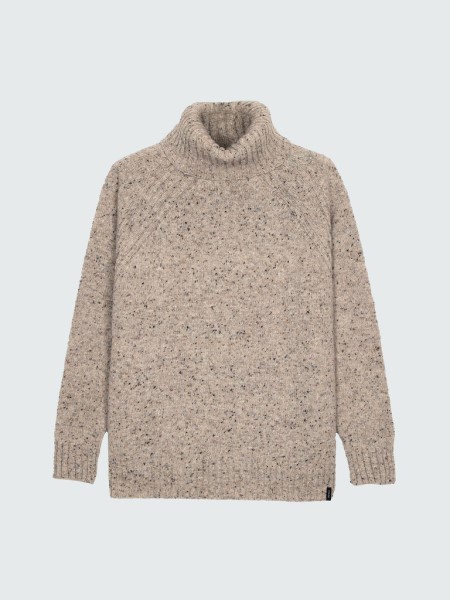Oatmeal Farne Roll Neck Knit Jumper Finisterre